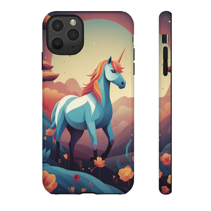 iPhone 11 Pro Max / Glossy Phone Case - Stylised Unicorn Design Phone Case