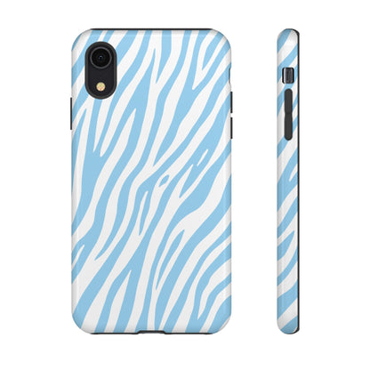 Sky Blue Tiger Print Phone Case