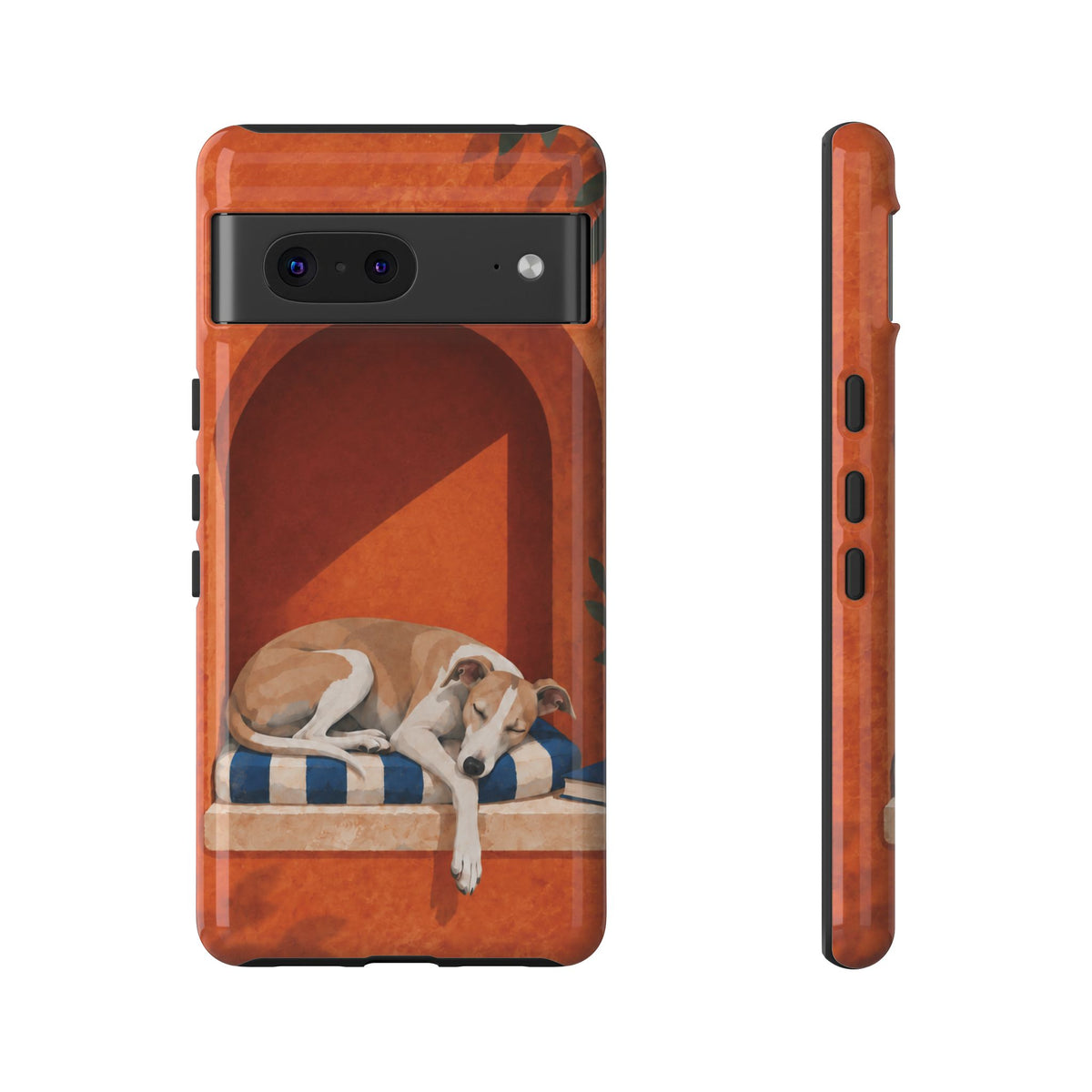 Whippet Siesta Nook Phone Case - Multicolor Phone Case - Google Pixel 7 / Glossy