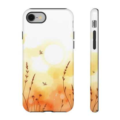 iPhone 8 / Glossy Phone Case - Boho Chic Watercolour Wildflower Pattern Phone Case