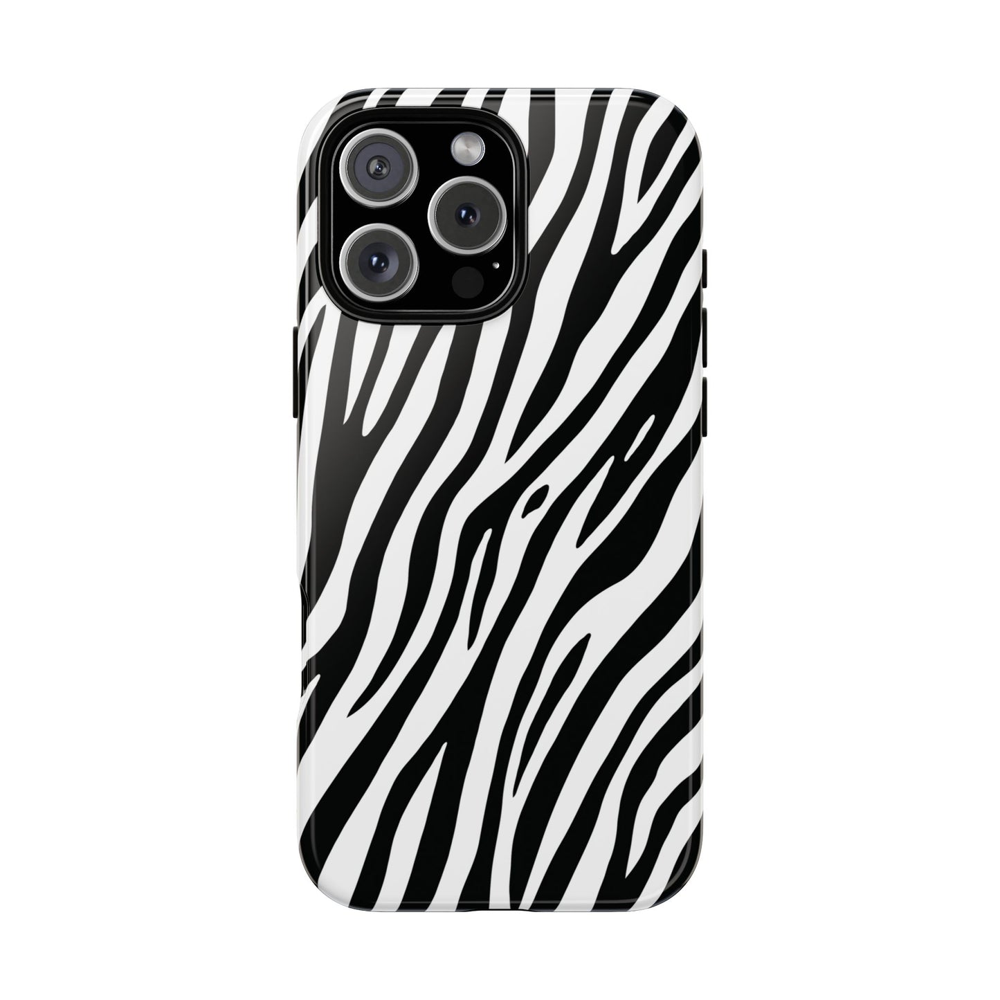 Monochrome Tiger Print Phone Case