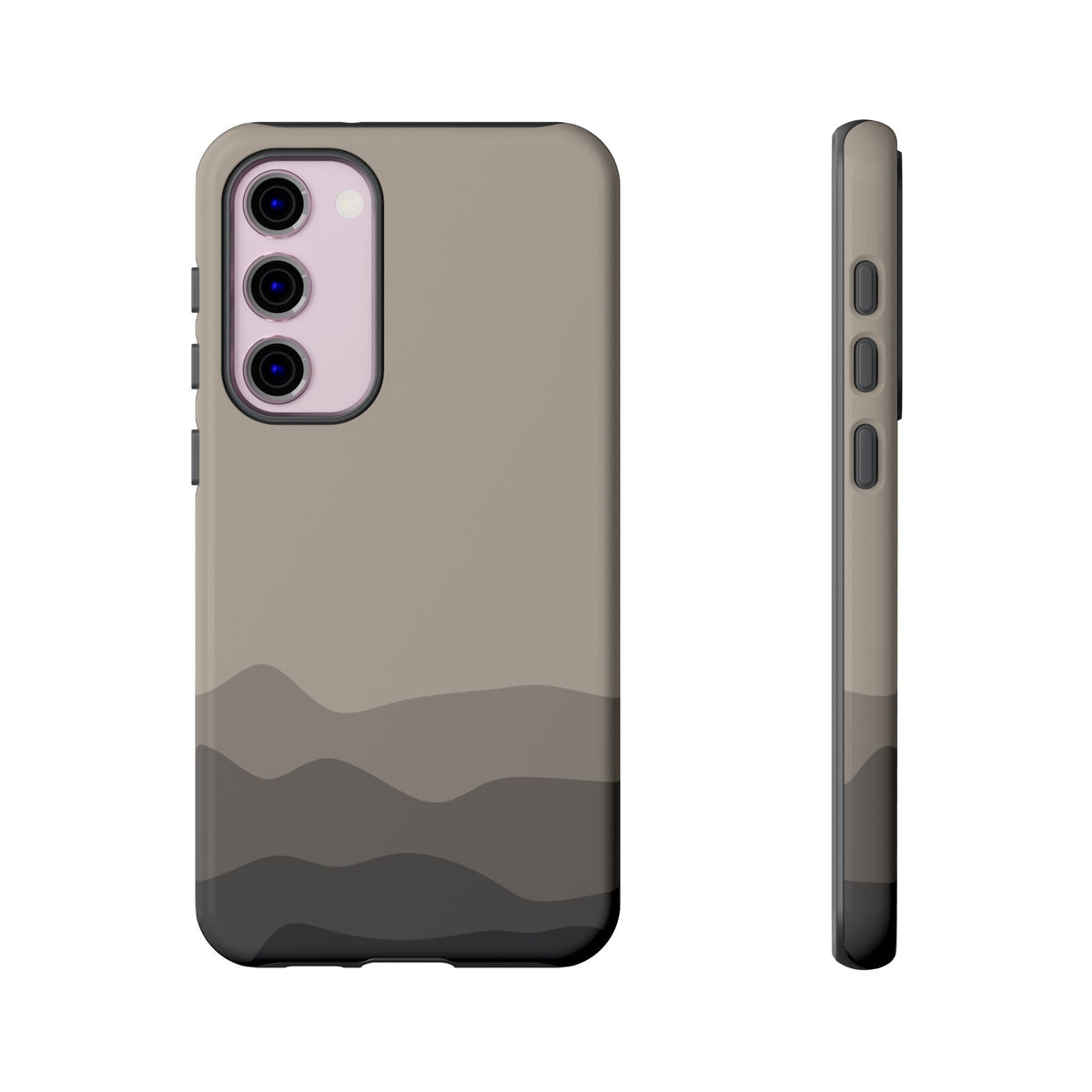 Beige Abstract Waves Protective Phone Case - Beige Phone Case - Samsung Galaxy S23 Plus / Glossy