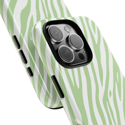 Mint Tiger Print Phone Case