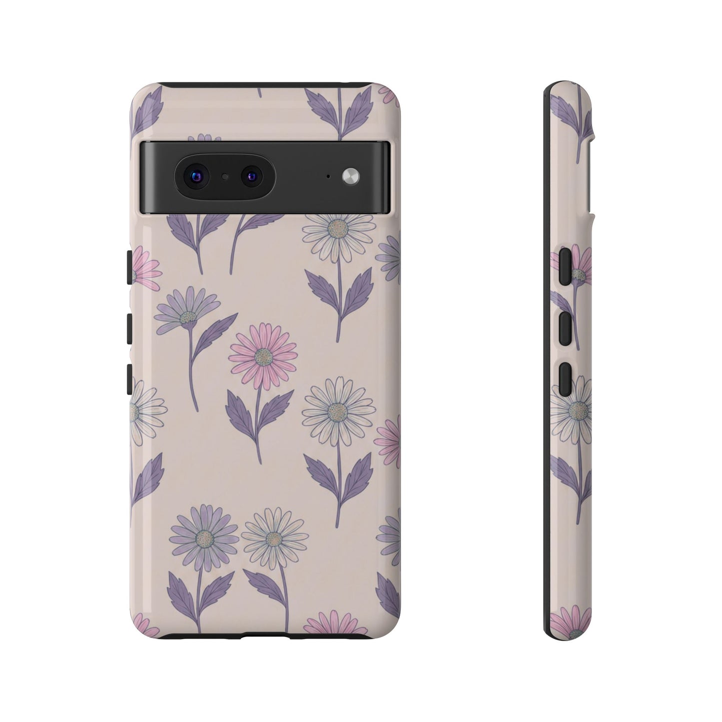 Pretty Pink & Purple Daisy Pattern Phone Case