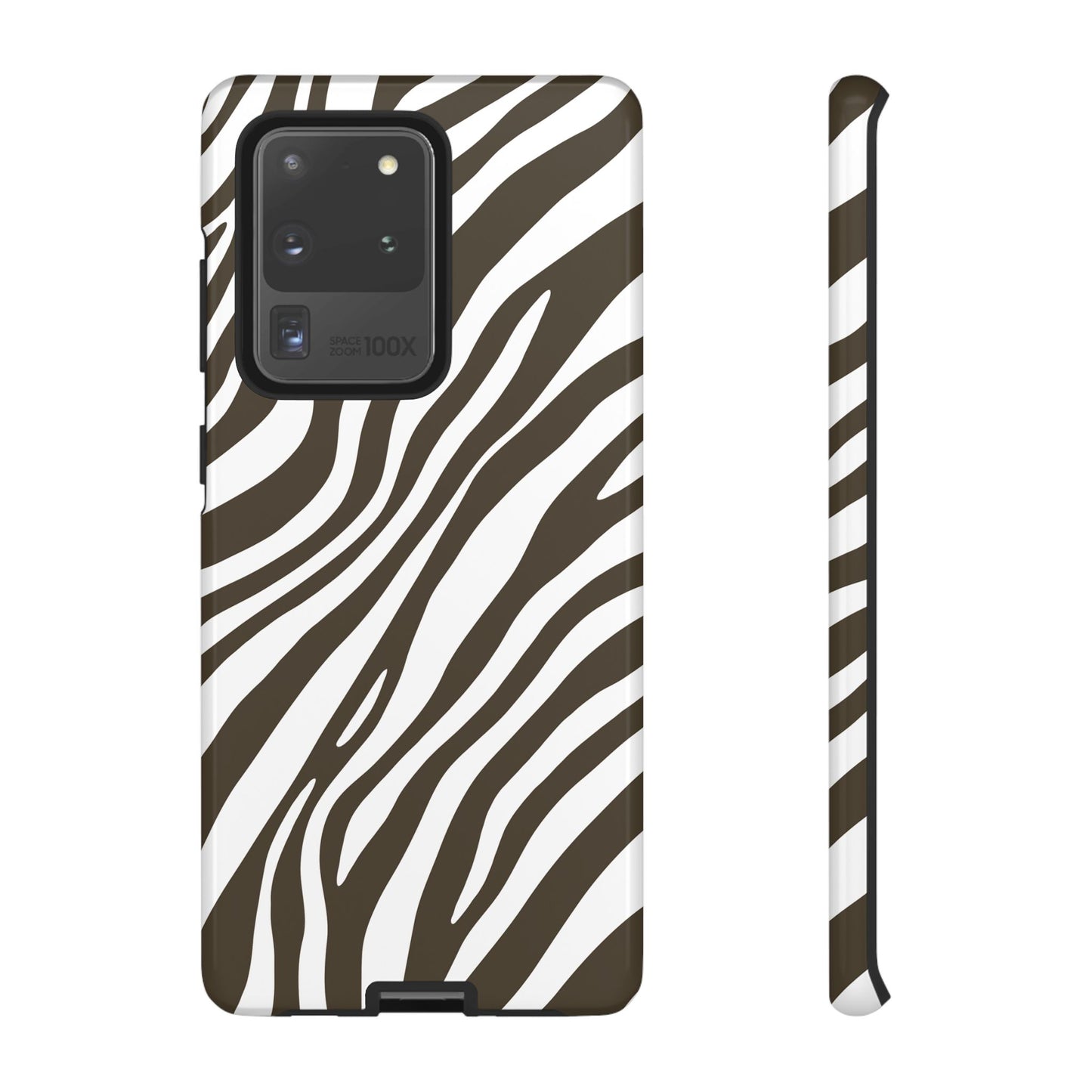 Modern Mocha Zebra Print Phone Case