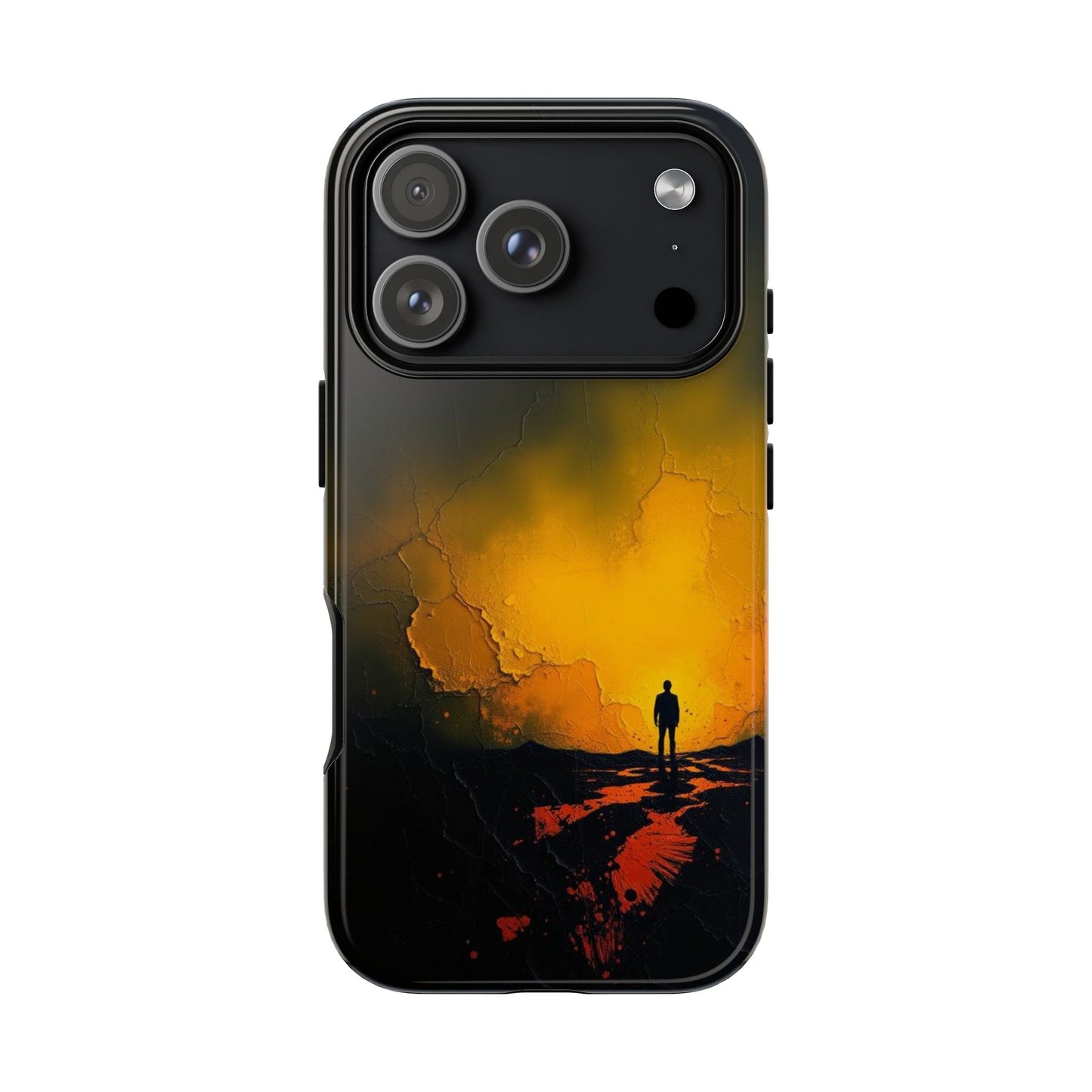 iPhone 17 Pro / Glossy Phone Case - Acrylic Mysterious Figure Phone Case