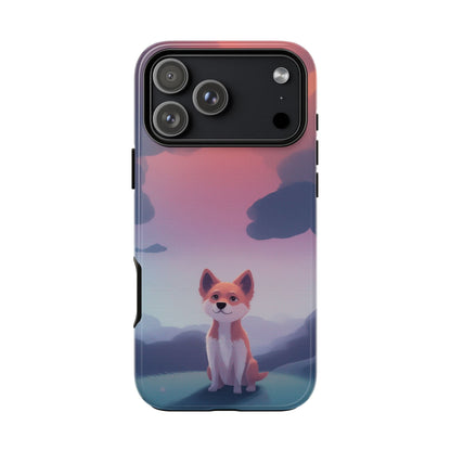 iPhone 17 Pro Max / Glossy Phone Case - Cute Dog & Cloud Design Phone Case
