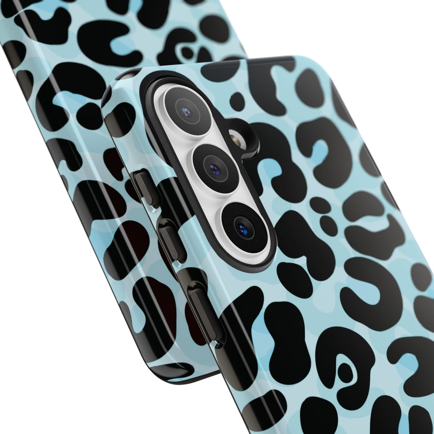 Cool Aqua Leopard Print Phone Case