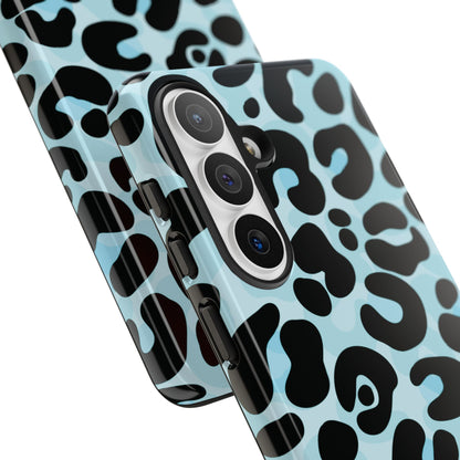 Cool Aqua Leopard Print Phone Case