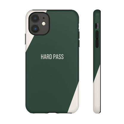 iPhone 11 / Glossy Phone Case - Sassy Statement Case ’Hard Pass’ in Green & White