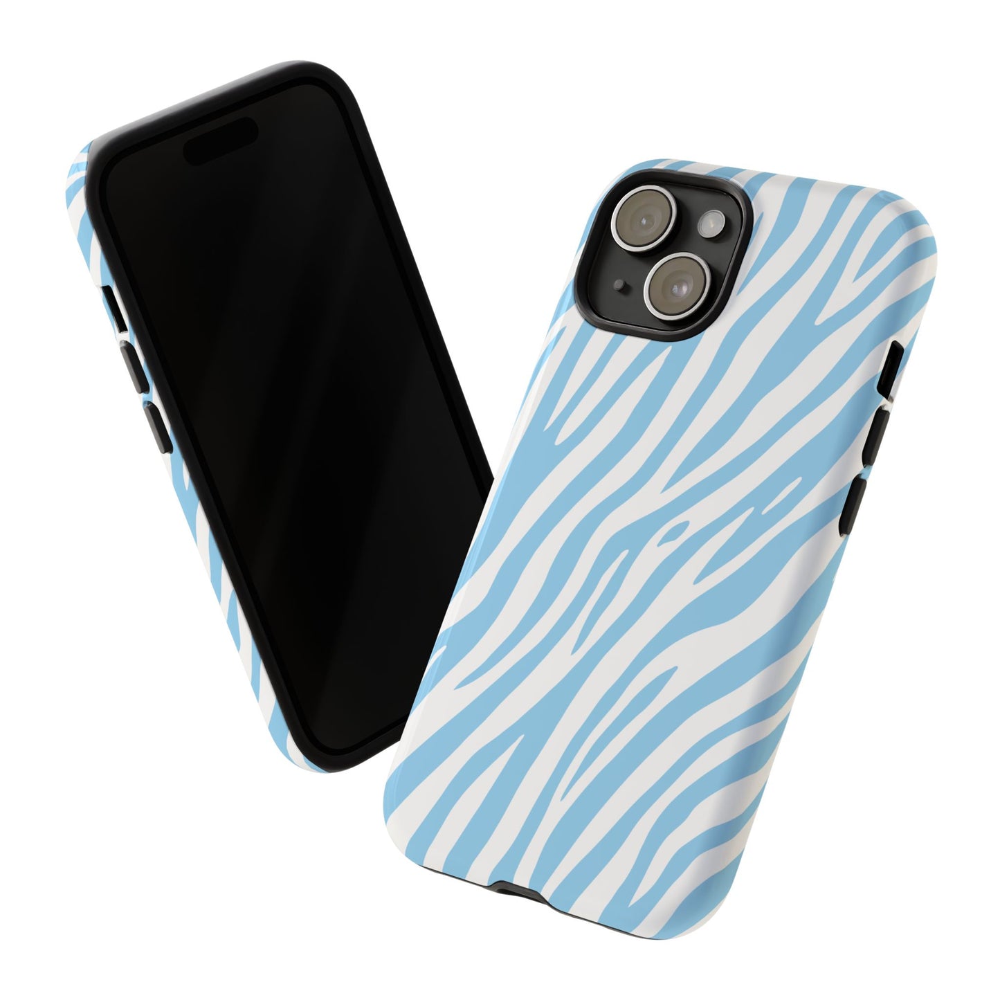 Sky Blue Tiger Print Phone Case