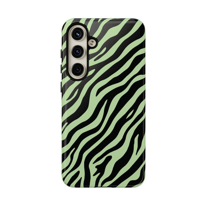 Stylish Mint Zebra Print Phone Case