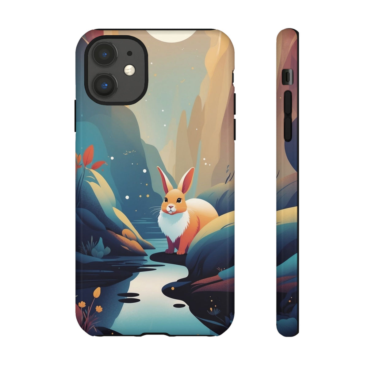 Stylised Rabbit Design Phone Case - Multicolor Phone Case - iPhone 11 / Glossy