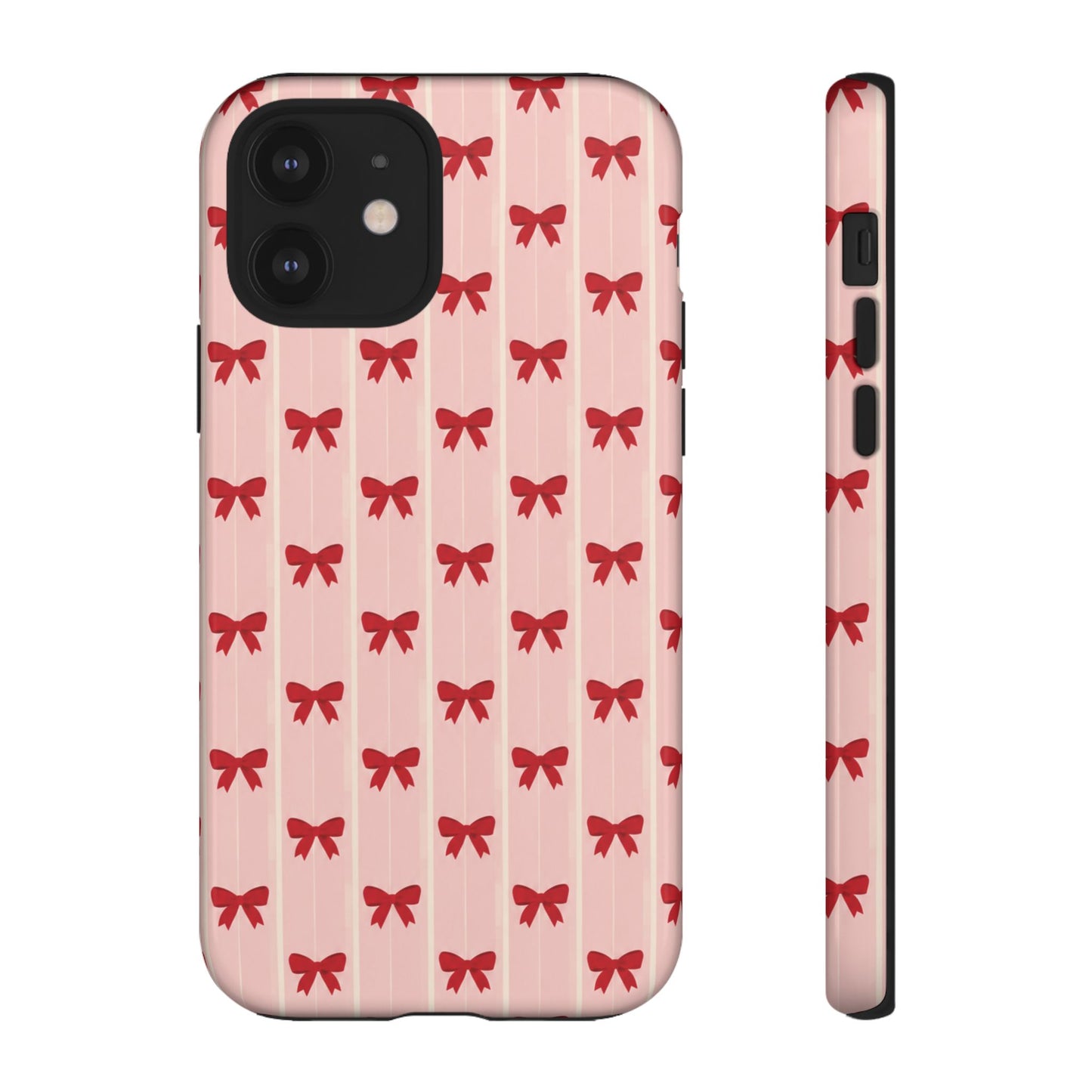 Retro Cherry Red Bow Pattern Phone Case