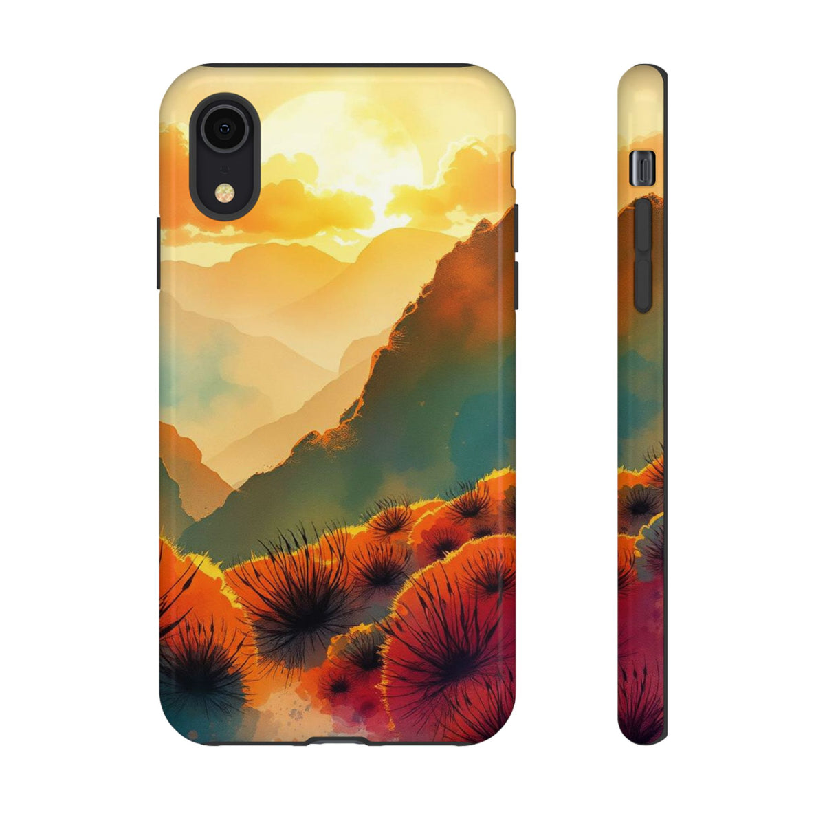 Ideallic Watercolour Sunset Design Phone Case - Multicolor Phone Case - iPhone XR / Glossy