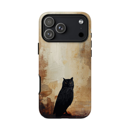 iPhone 17 Pro Max / Glossy Phone Case - Beautiful Abstract Owl Design Phone Case