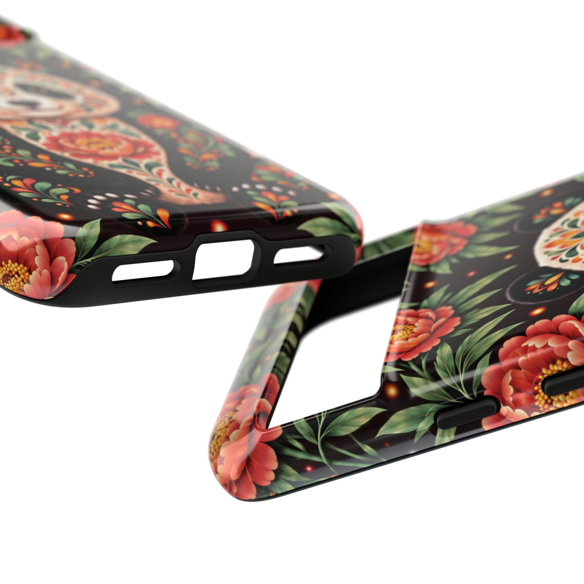 Cute Terracotta and Teal Calavera Panda Phone Case - Multicolor Phone Case