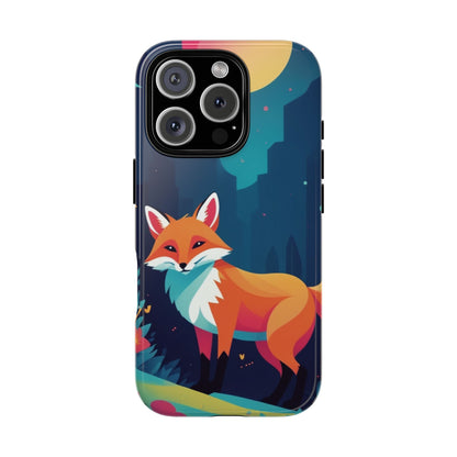 iPhone 16 Pro / Glossy Phone Case - Stylised Fox Design Phone Case