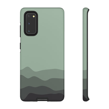 Green Abstract Waves Protective Phone Case - Green Phone Case - Samsung Galaxy S20 / Glossy