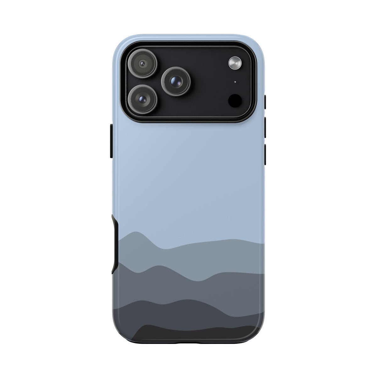 Blue Abstract Waves Protective Phone Case - Blue Phone Case - iPhone 17 Pro Max / Glossy