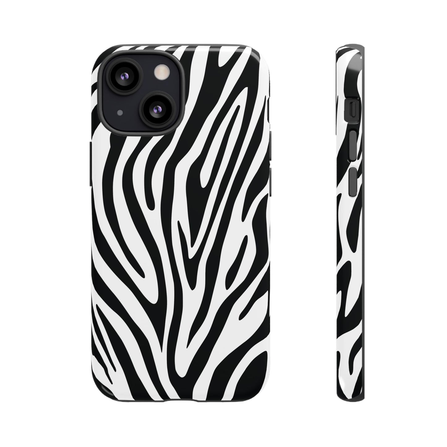 Classic Monochrome Tiger Print Phone Case