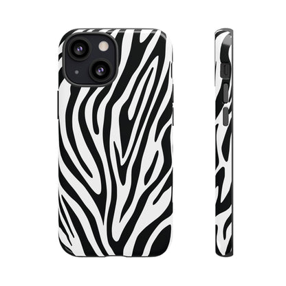 Classic Monochrome Tiger Print Phone Case