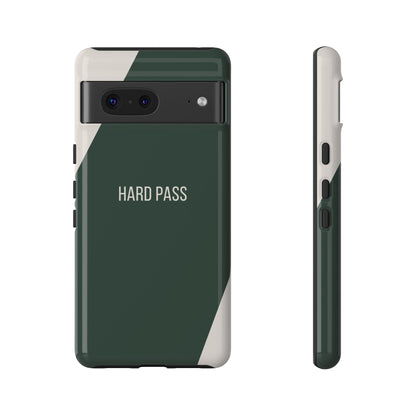 Google Pixel 7 / Glossy Phone Case - Sassy Statement Case ’Hard Pass’ in Green & White
