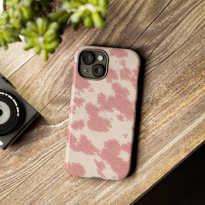 Pretty Blush Cow Print Phone Case