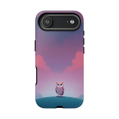 iPhone 17 Air / Glossy Phone Case - Watercolour Owl & Cloud Design Phone Case