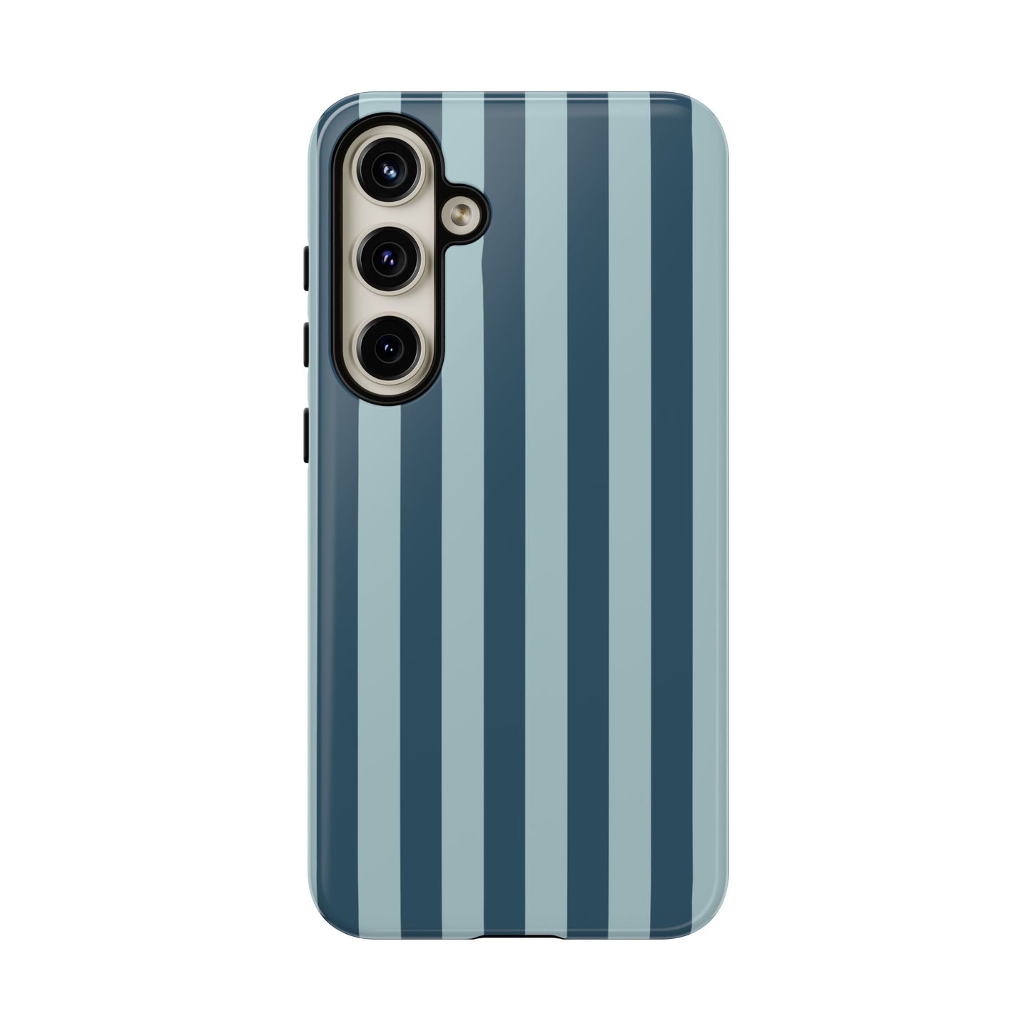 Samsung Galaxy S24 Plus / Glossy Phone Case - ’Blue Stripe Pattern’ Phone Case