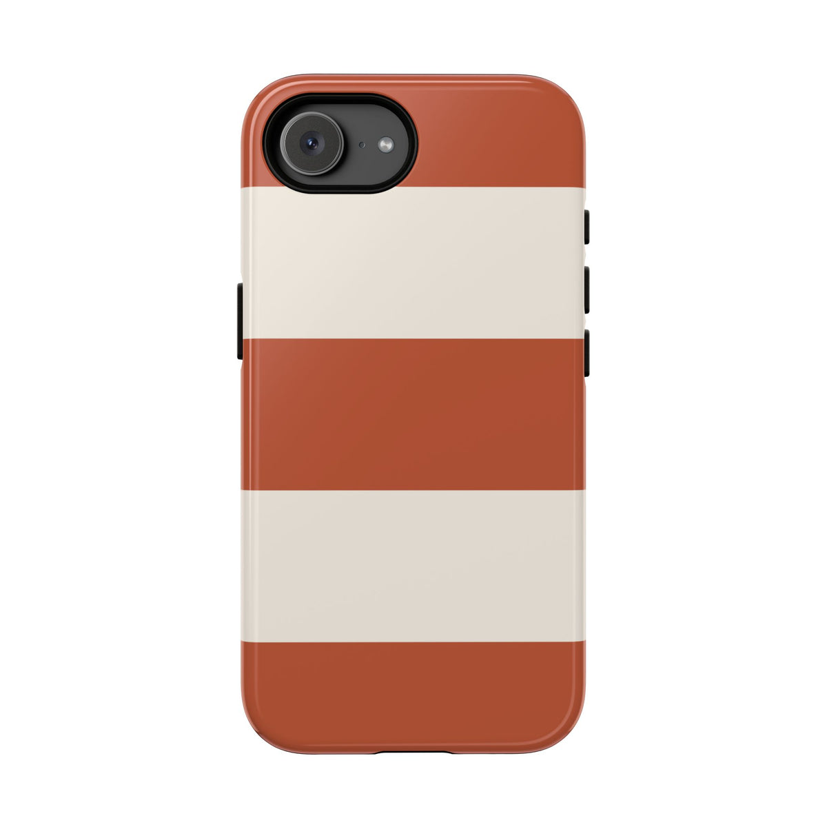 Terracotta Horizontal Stripe Pattern Phone Case - Orange Phone Case - iPhone 17e / Glossy