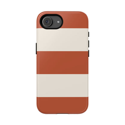 Terracotta Horizontal Stripe Pattern Phone Case - Orange Phone Case - iPhone 17e / Glossy