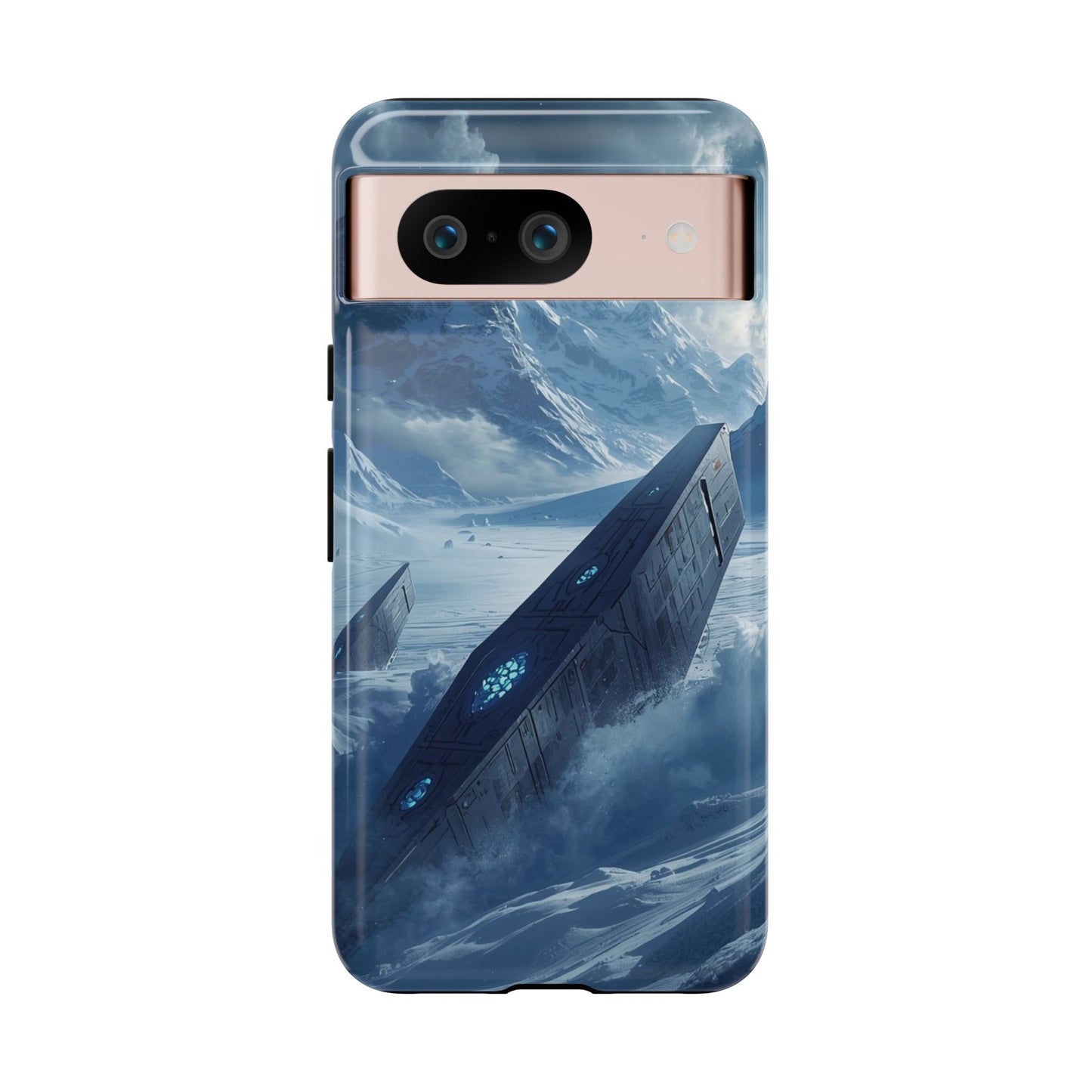 Google Pixel 8 / Glossy Phone Case - Frozen Alien Wreckage Sci-fi Phone Case