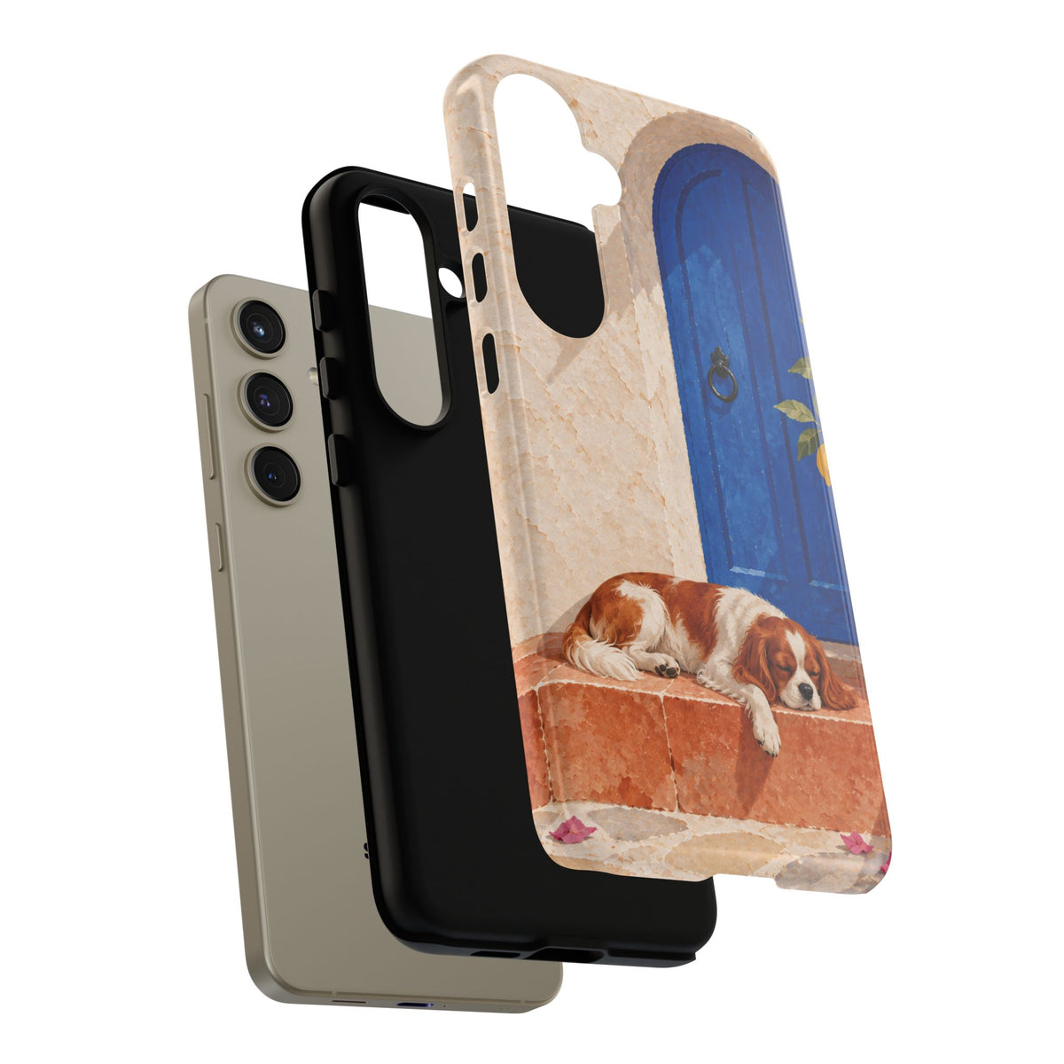 Cavalier King Charles Spaniel Blue Door Siesta Phone Case - Multicolor Phone Case