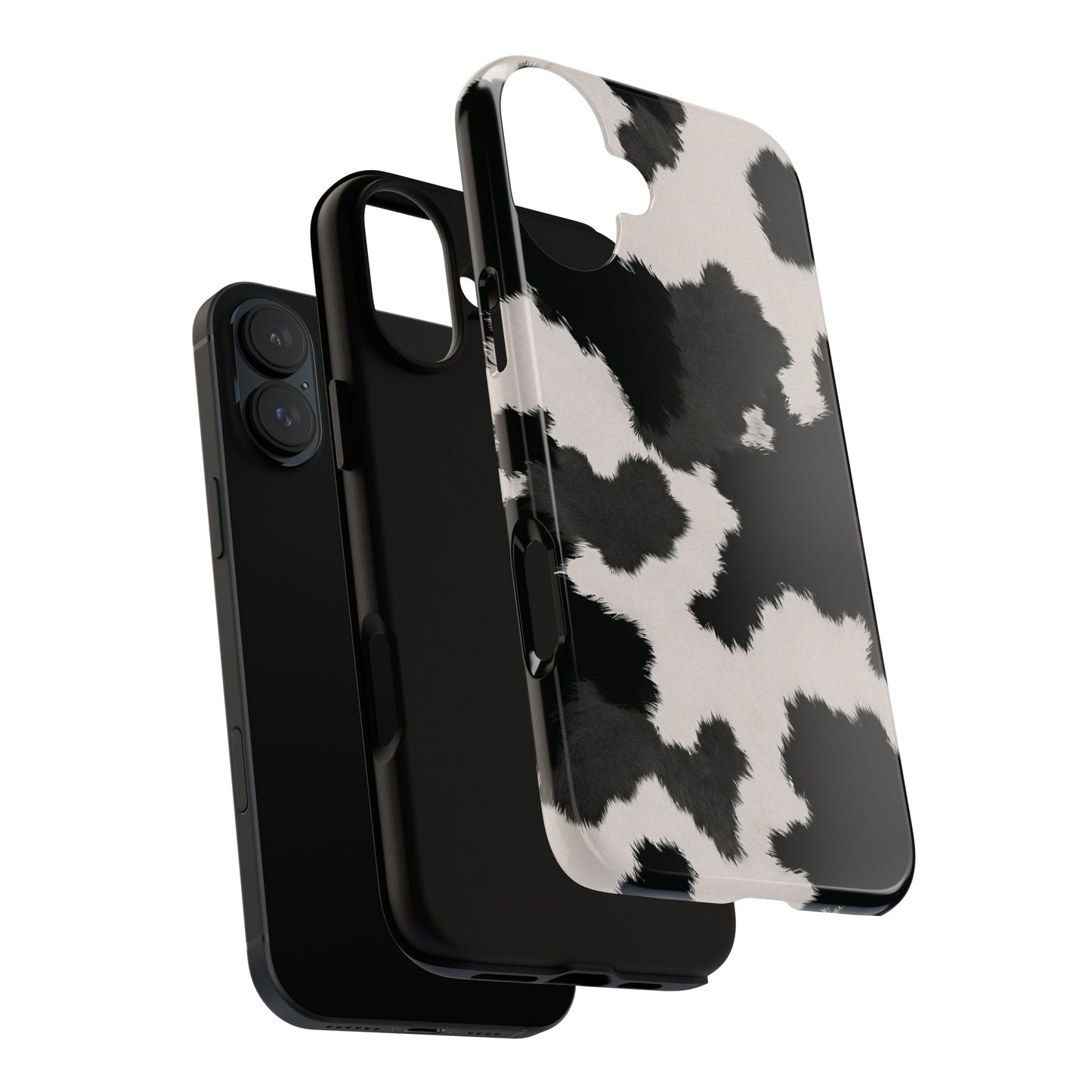 Modern Monochrome Cow Print Phone Case