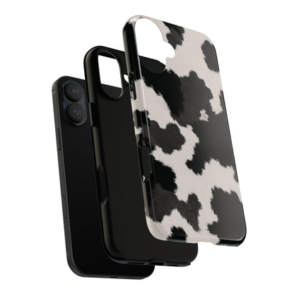 Modern Monochrome Cow Print Phone Case