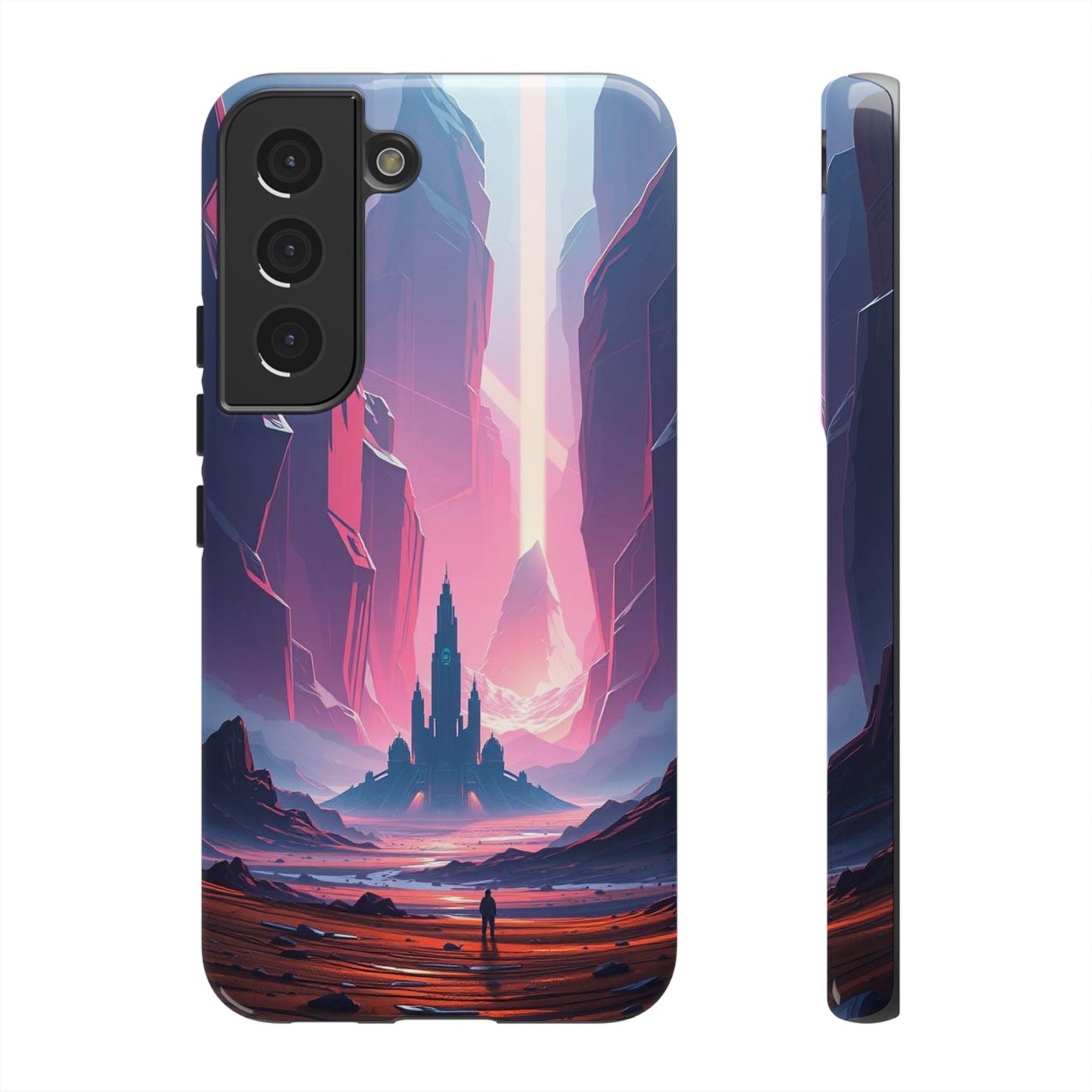 Samsung Galaxy S22 / Glossy Phone Case - Alien Fortress Design Phone Case