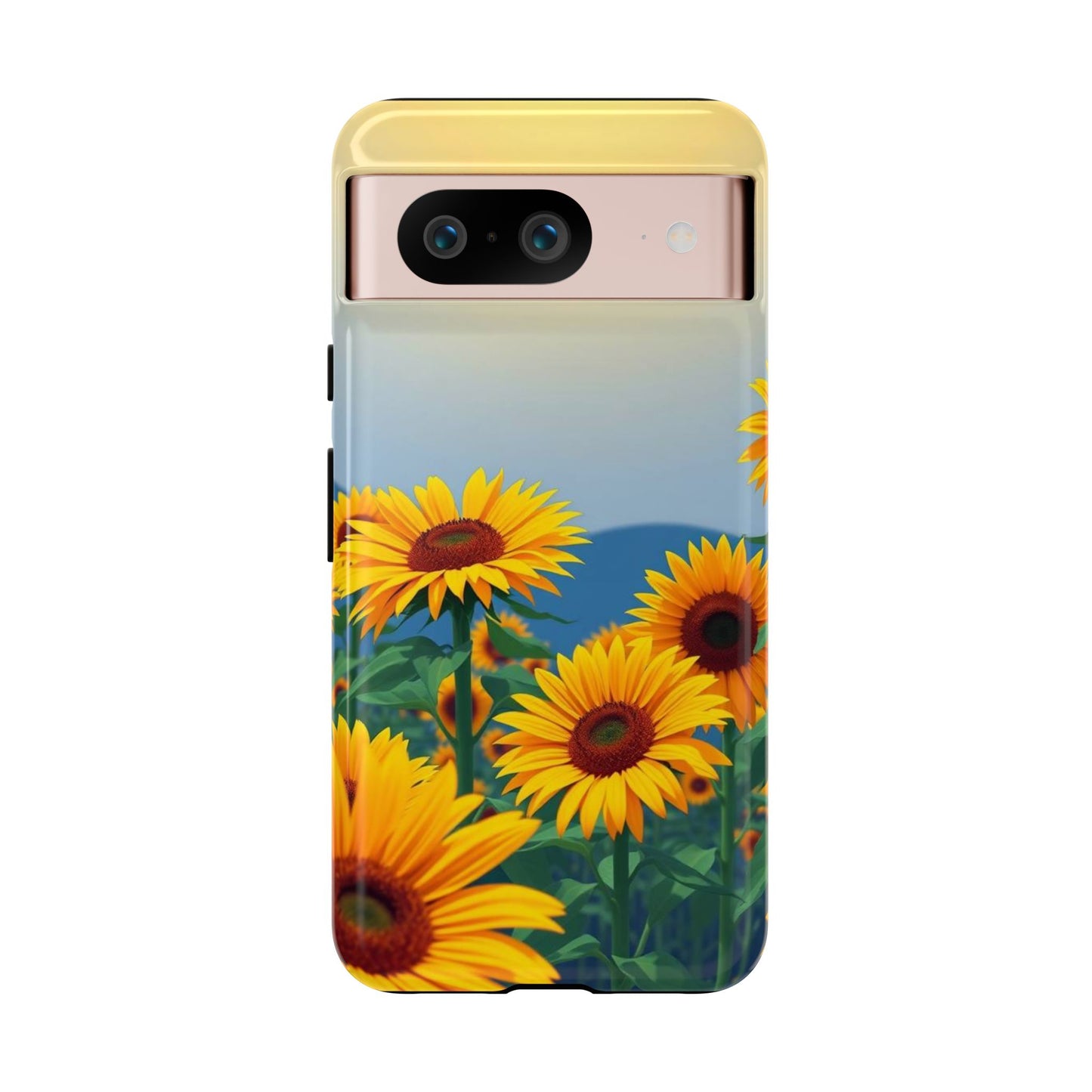 Google Pixel 8 / Glossy Phone Case - Sunflowers Design Phone Case