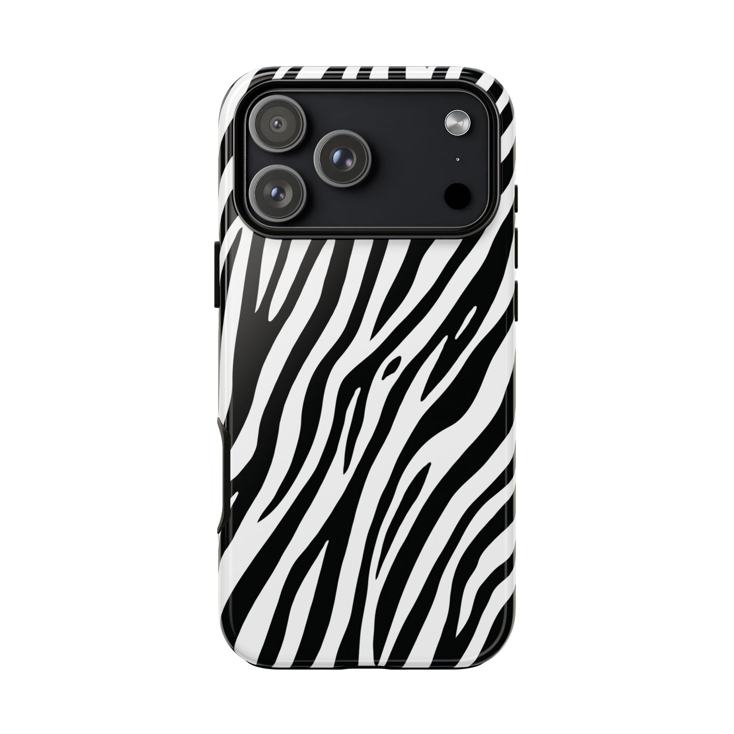 Monochrome Tiger Print Phone Case