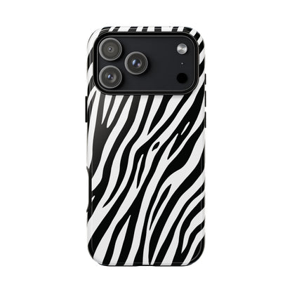 Monochrome Tiger Print Phone Case