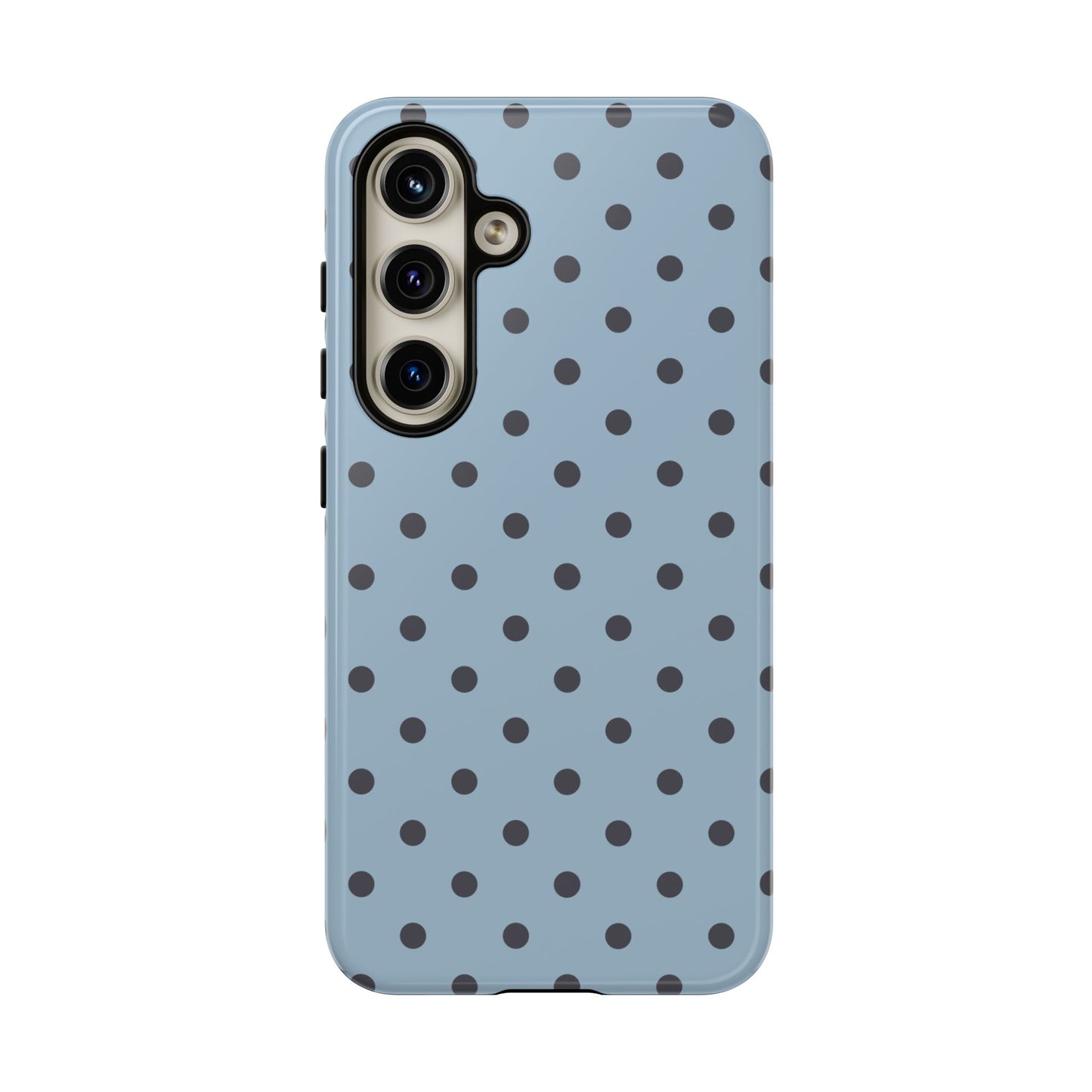 Light Blue with Dark Blue Dot Pattern Phone Case