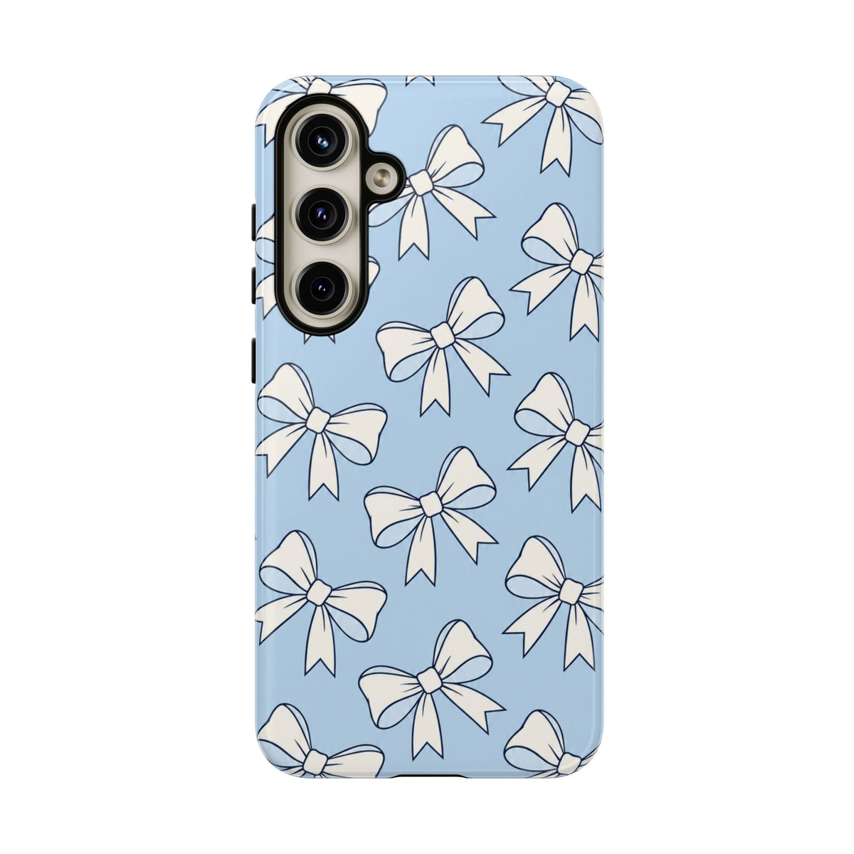 Chic Powder Blue Bow Pattern Phone Case