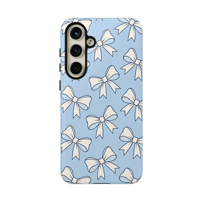 Chic Powder Blue Bow Pattern Phone Case