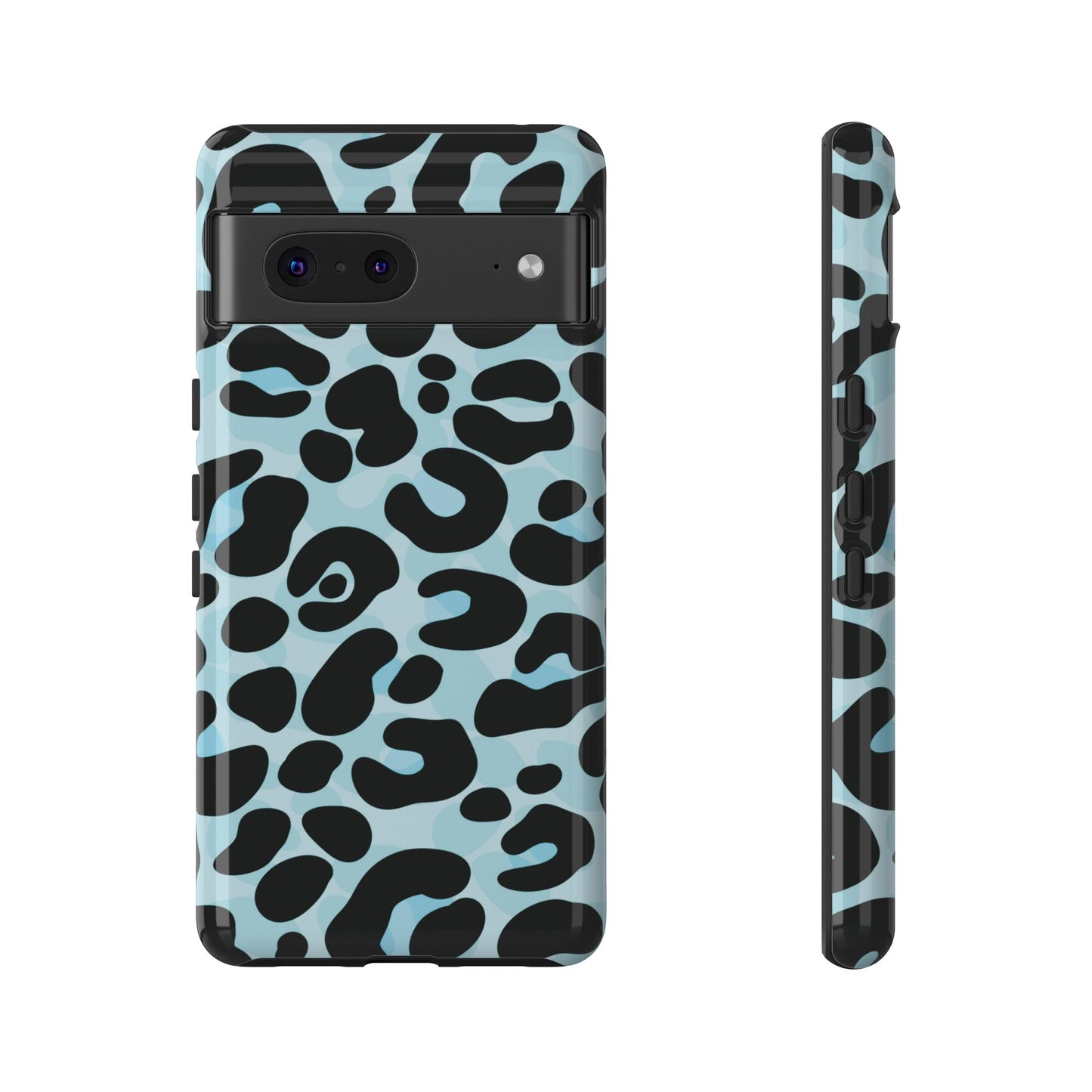 Cool Aqua Leopard Print Phone Case