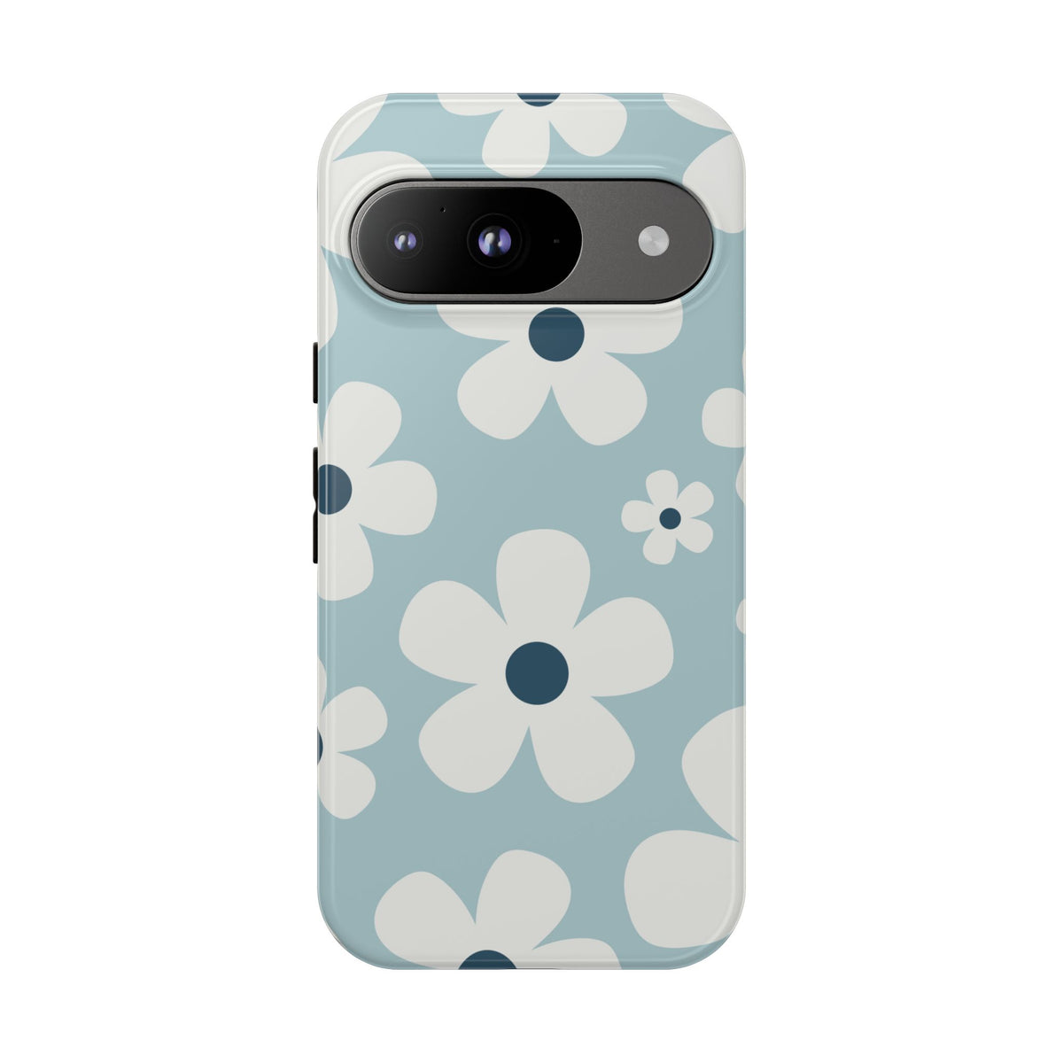 Cute Light Blue Daisy Pattern Phone Case - Blue Phone Case - Google Pixel 9 / Glossy