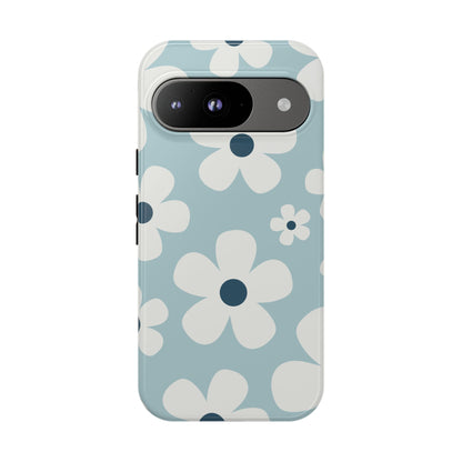 Cute Light Blue Daisy Pattern Phone Case - Blue Phone Case - Google Pixel 9 / Glossy