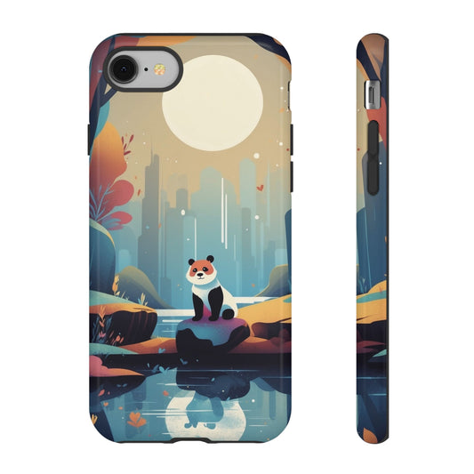 Stylised Panda Design Phone Case - Multicolor Phone Case - iPhone 8 / Glossy