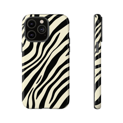 Modern Neutral Zebra Print Phone Case