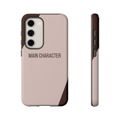 Samsung Galaxy S23 / Glossy Phone Case - Sassy Statement Case ’Main Character’ in Pink & Brown