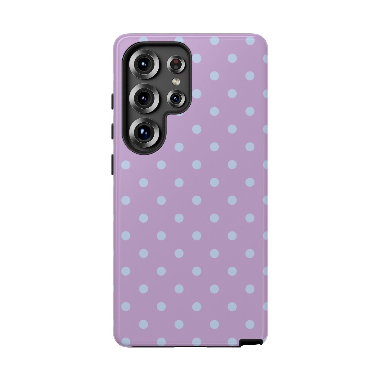 Trendy Lilac & Ice Blue Dot Pattern Phone Case